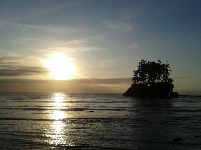 île coucher de soleil, island sunset
