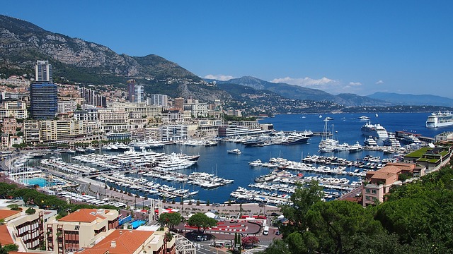 View of Monaco's port Hercule.