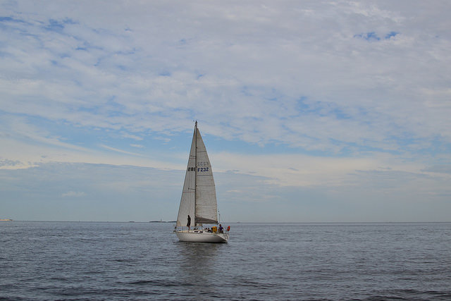 Sailing type yacht.